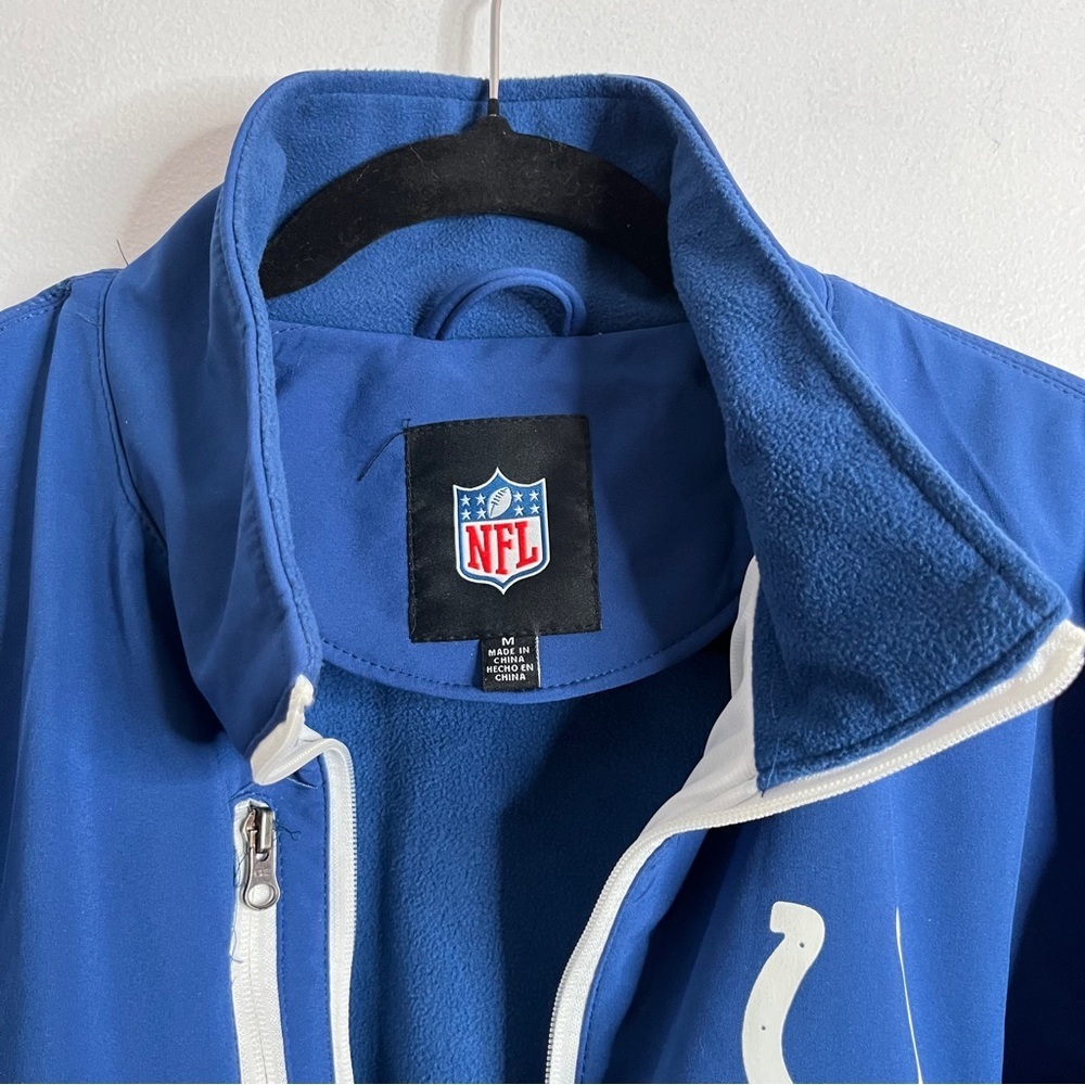 NFL Indianapolis Colts Soft Shell Full Zip Jacket Men's Medium Logo Spellout - Picture 6 of 11